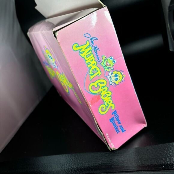 Vintage Jim Hensons Muppet Babies Miss Piggy Kermit Baby Pillow Blanket 1985 NIP - Picture 4 of 4